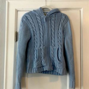 Maurices baby blue sweater zip up with pockets. Barely worn. Size medium.